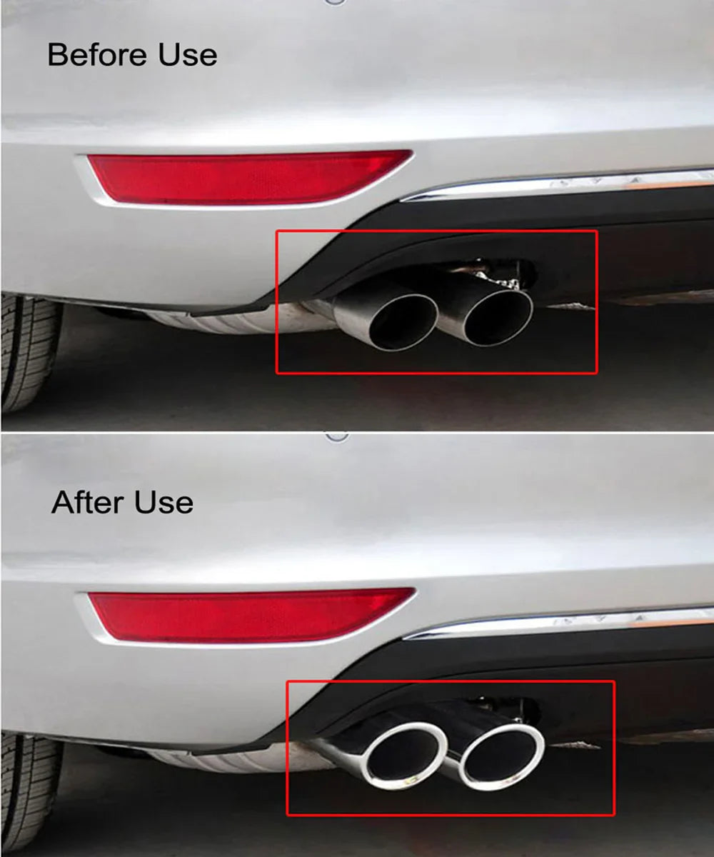 Stainless Steel Exhaust Muffler Tip Tailpipe - Universal Rear Car Exhaust Trim 2.68 in (6.8 cm)