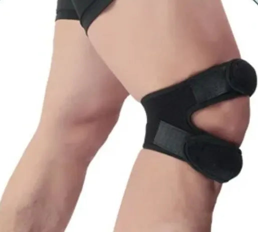 1-Pack Pressurized Knee Wrap Sleeve Elastic Knee Support Brace with Protective Pad for Basketball Tennis Cycling