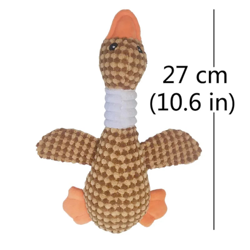 Plush Duck Squeak Dog Toy – Dental Chew for Puppies & Dogs (Small, Medium, Large)