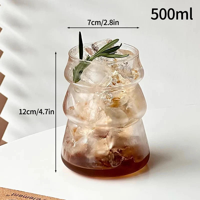 Clear Tall Glass Coffee Mug – Iced Coffee, Milk, Juice & Cocktail Drinkware