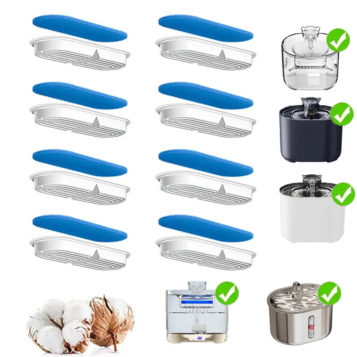 Activated Carbon Replacement Filters for Cat Water Fountain — Pet Water Dispenser Filter