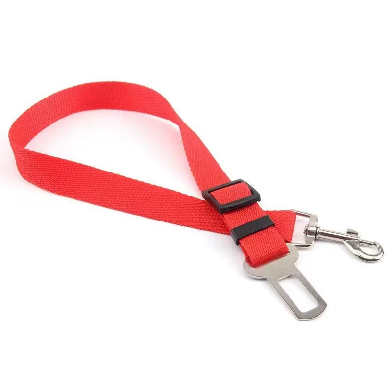 Two-in-One Pet Car Seat Belt Leash Adjustable Nylon Dog Seatbelt Harness for Backseat Safety