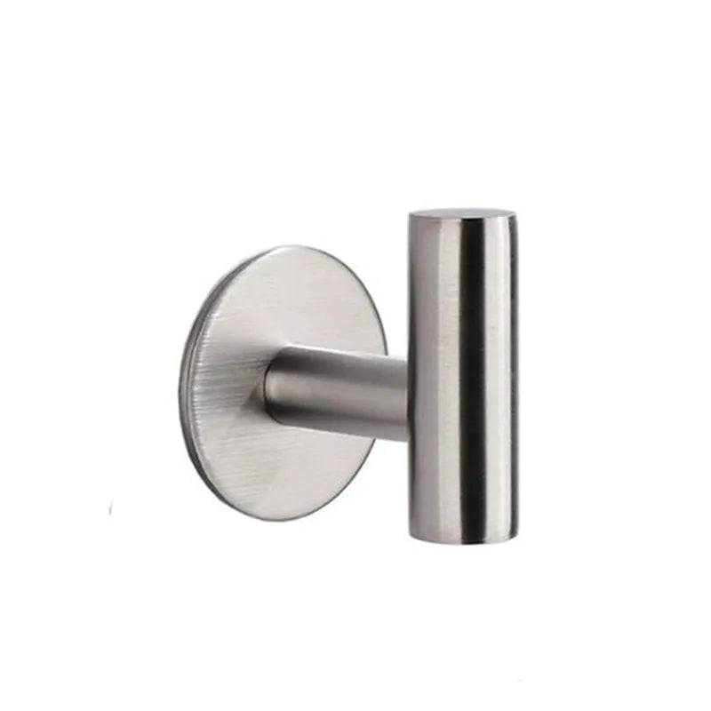 Stainless Steel Bathroom Hardware Set - Towel Rack, Toilet Paper Holder & Hook (Polished Silver)
