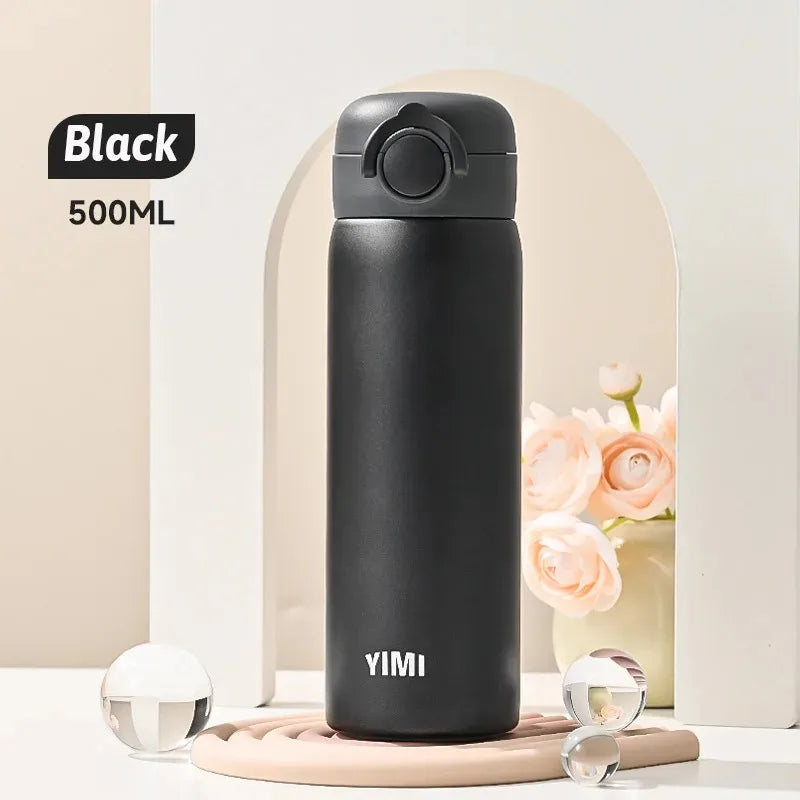 500ml (17oz) Vacuum Insulated Bottle – 316 Stainless Steel Thermal Tumbler, Hot & Cold Leakproof Travel Flask