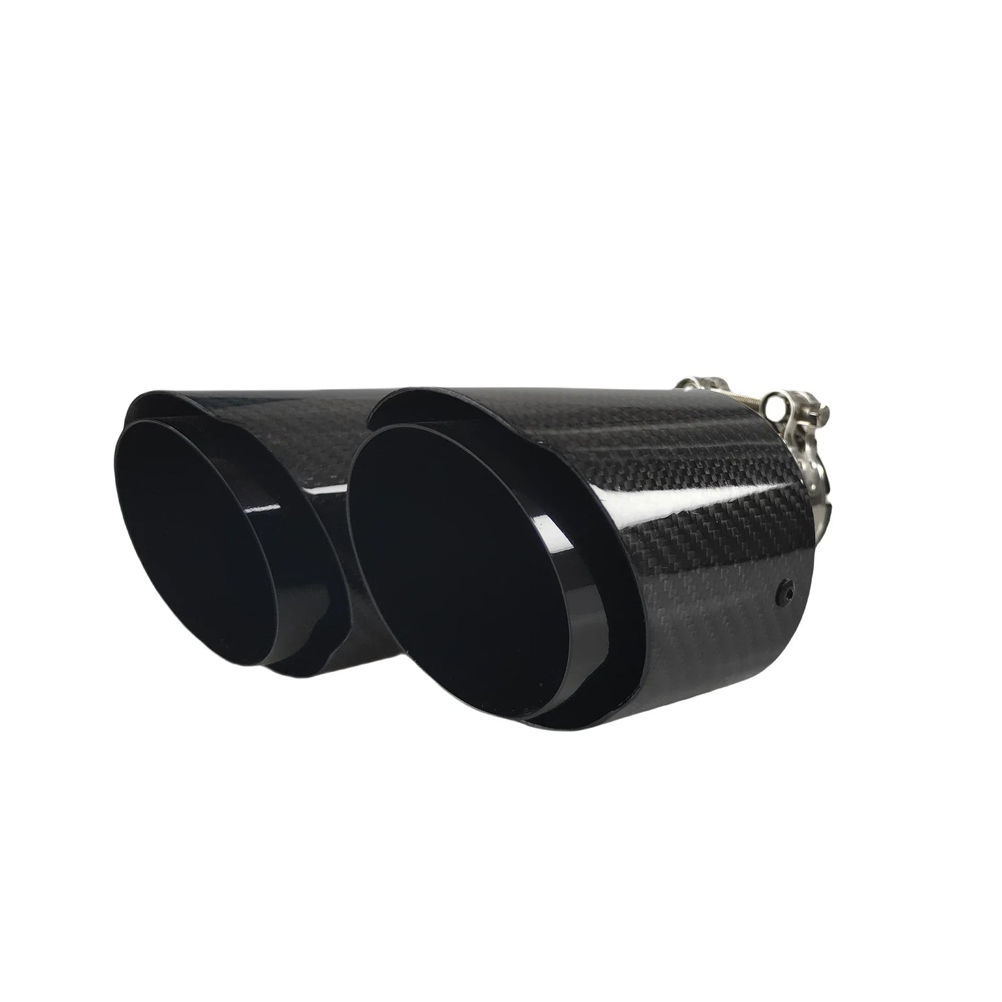 Carbon Fiber 304 Stainless Steel Rear Exhaust Tip Decorative Muffler - Universal Fit