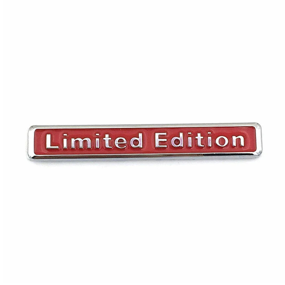 3D Chrome Metal Emblem Badge Limited Edition Car & Motorcycle Sticker 64.7mm x 10mm (2.55 x 0.39 in)