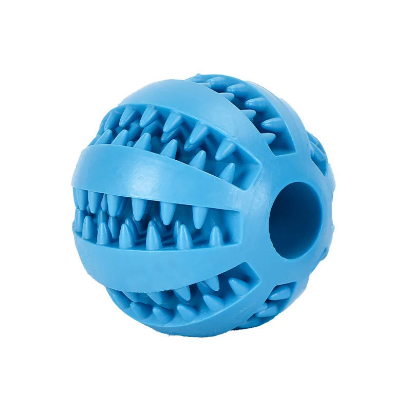 Interactive Rubber Dog & Cat Toy Ball, Puppy Chew Toy, Treat Feeder & Tooth-Cleaning Silicone Ball