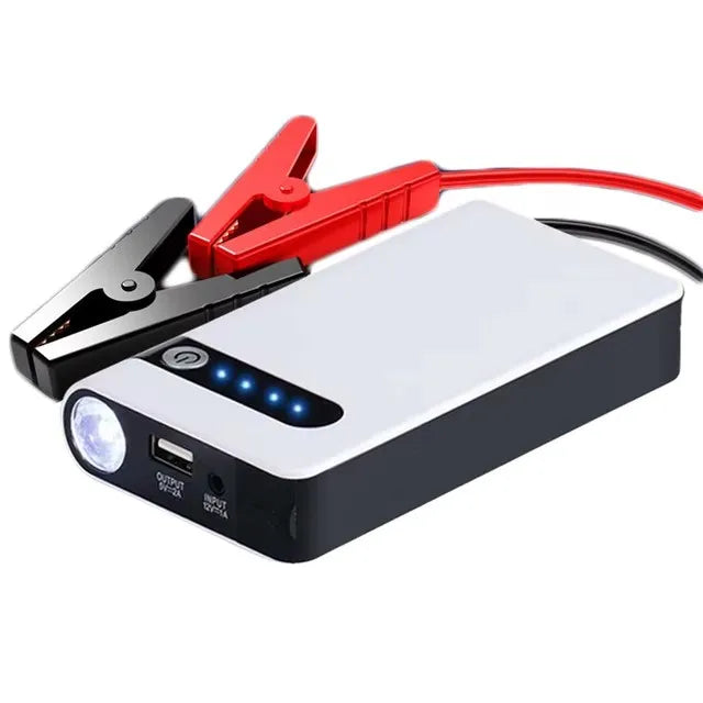 2000A Portable 12V Car Jump Starter & 44.4Wh Power Bank — Battery Booster Charger with USB, LED Flashlight, SOS, Start Petrol up to 4.0L Diesel up to 3.0L