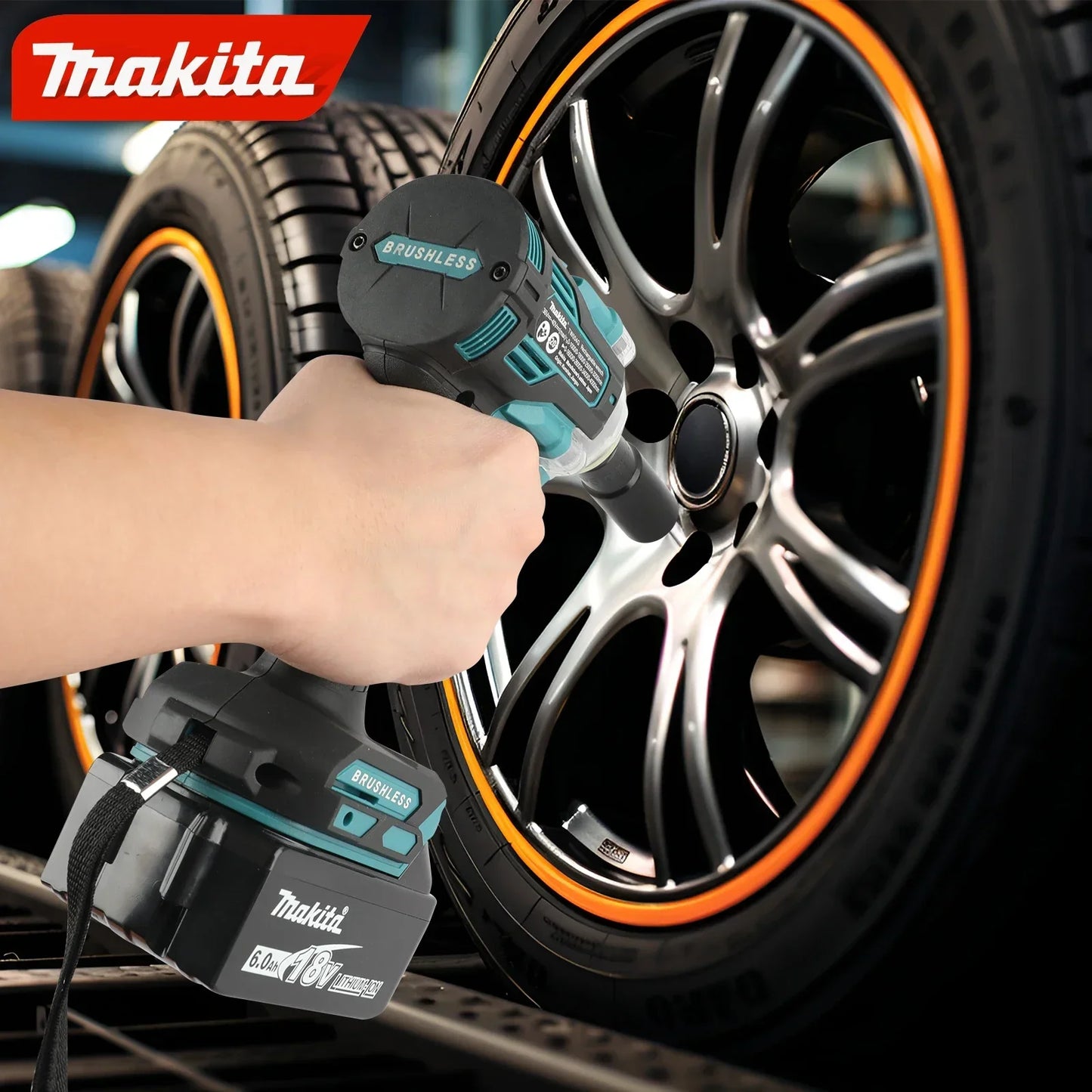 Brushless 36-40V High-Torque Impact Wrench — Wind Cannon Auto Repair Tool