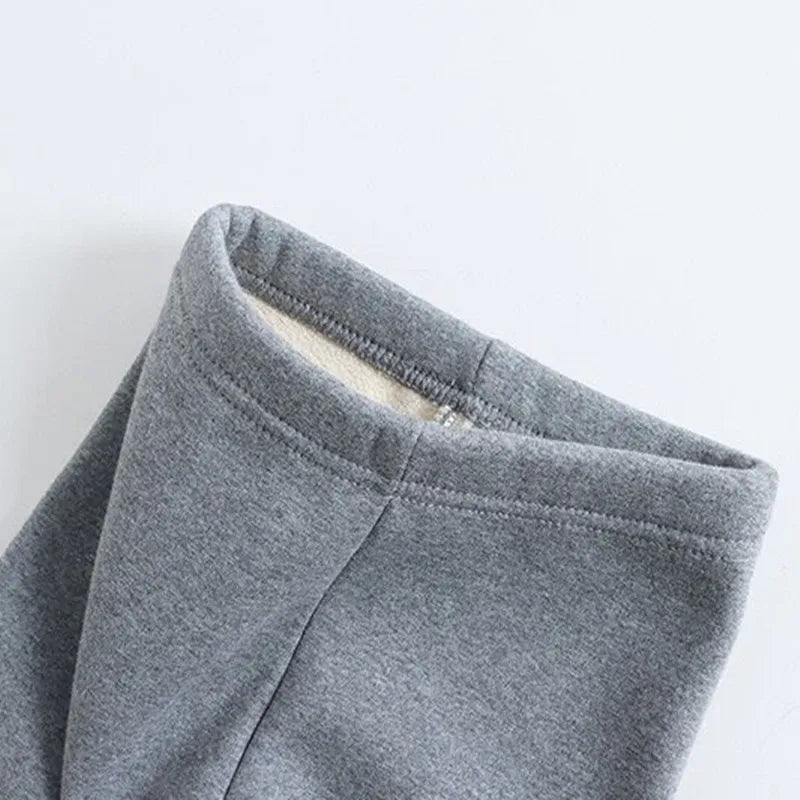 Girls Winter Fleece Leggings - Thick Plus Velvet Warm Pencil Pants for Ages 7-13