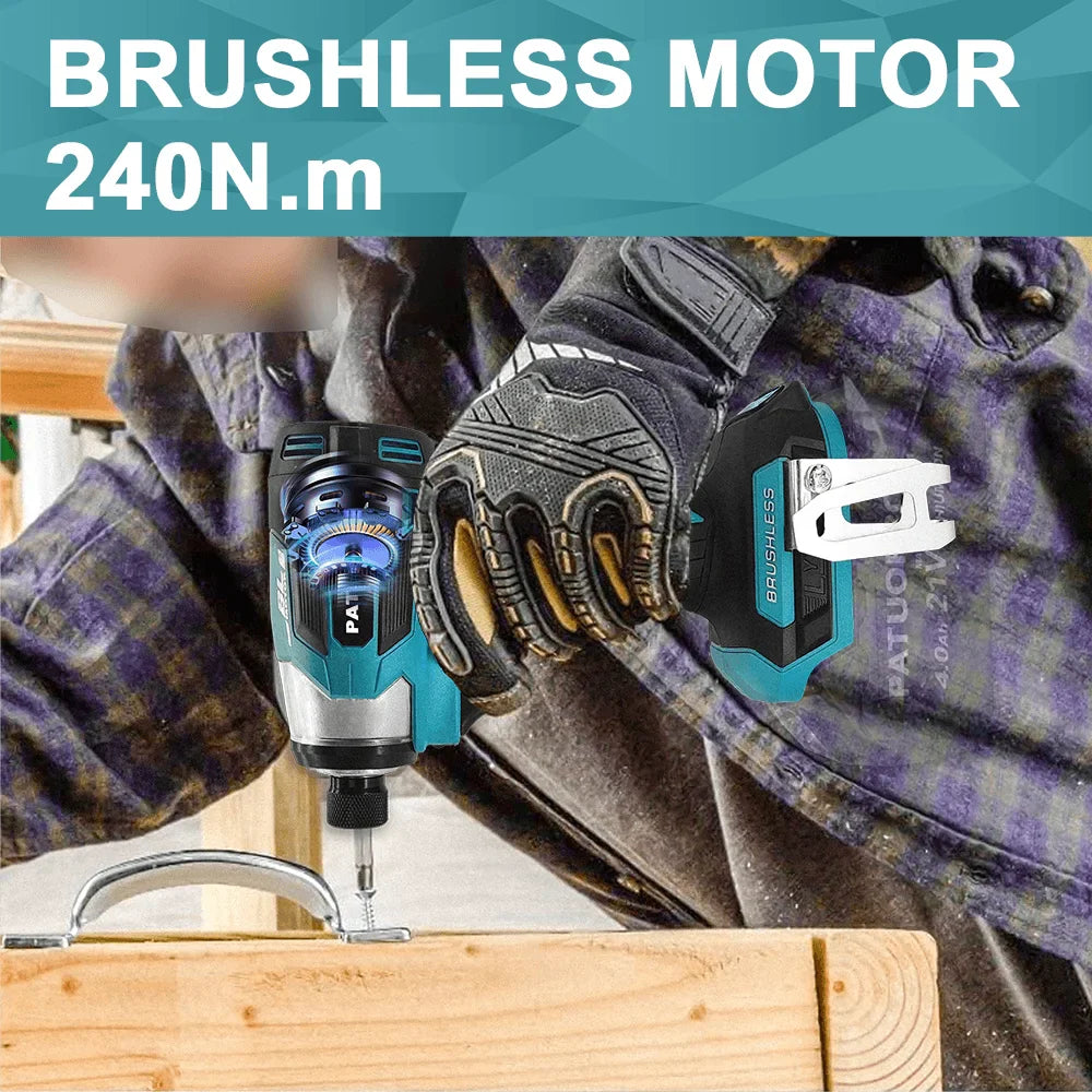 5-Speed Brushless Cordless Impact Screwdriver 1/4-inch (6.35 mm), 18V Battery Compatible (No Battery)