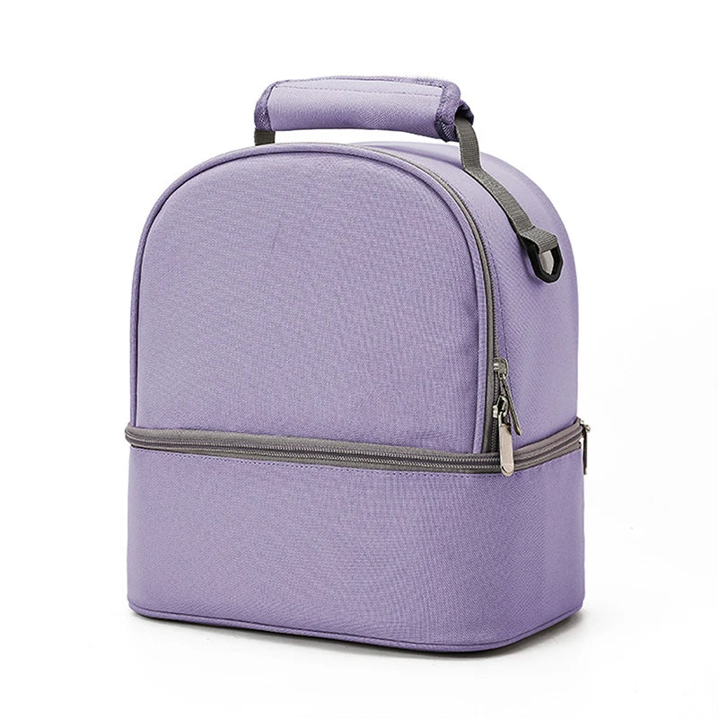 Insulated Double-Layer Large Capacity Mommy Bag – Travel Picnic Diaper & Lunch Backpack