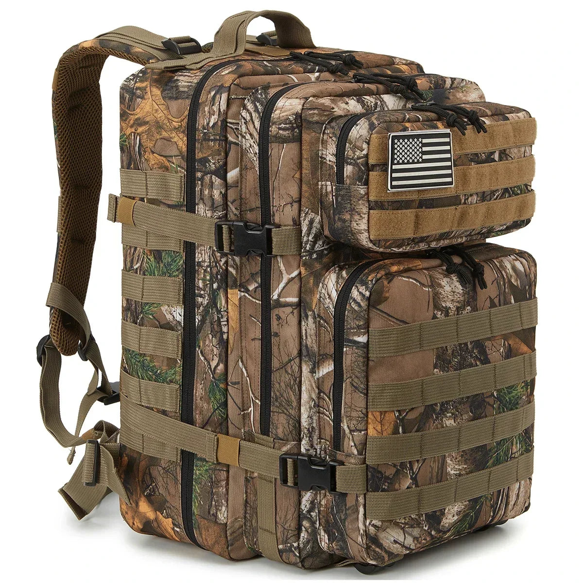45L (11.9 gal) Tactical Backpack – Large Capacity Molle 3-Day Assault Pack for Hiking, Camping & Trekking