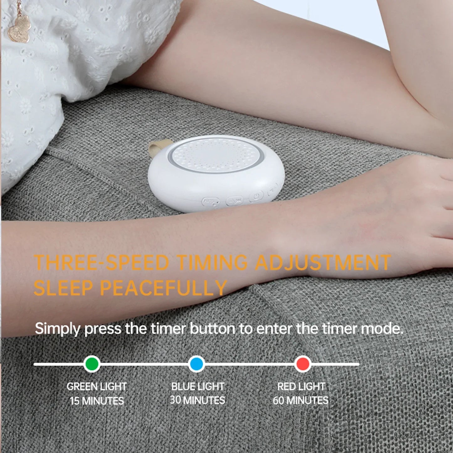 White Noise Machine 24 Soothing Sounds Portable Baby Sleep Aid with Night Light USB-C Rechargeable