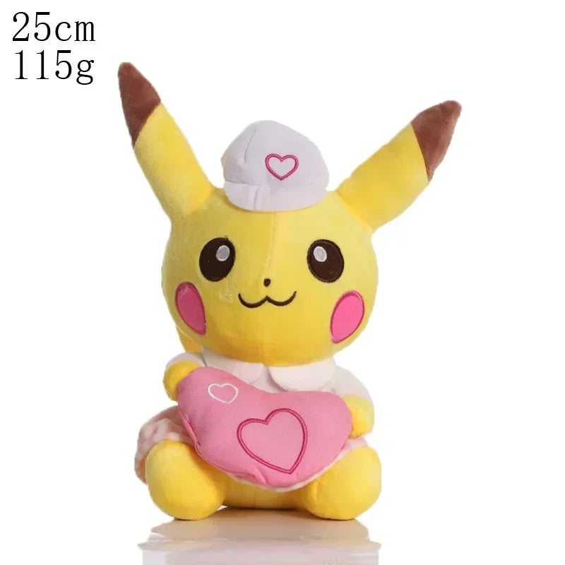 Cute Pikachu Pichu Charmander Bulbasaur Squirtle Psyduck Eevee Plush Soft Stuffed Doll 6-12 in (15-30 cm)