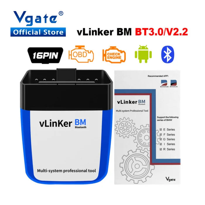 ELM327 BMW OBD2 WiFi Bluetooth 4.0 Car Diagnostic Scanner — Compatible with BimmerCode & BimmerLink