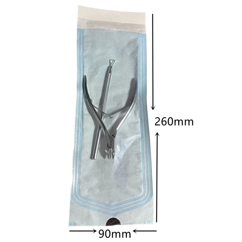 200-Pack Disposable Sterilization Bags for Nail Tools – Medical-Grade Paper & CPP/PET Film