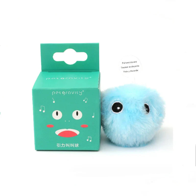 Interactive Touch-Activated Plush Sound Ball Cat Toy for Kittens & Cats — Electronic Catnip Squeak Toy