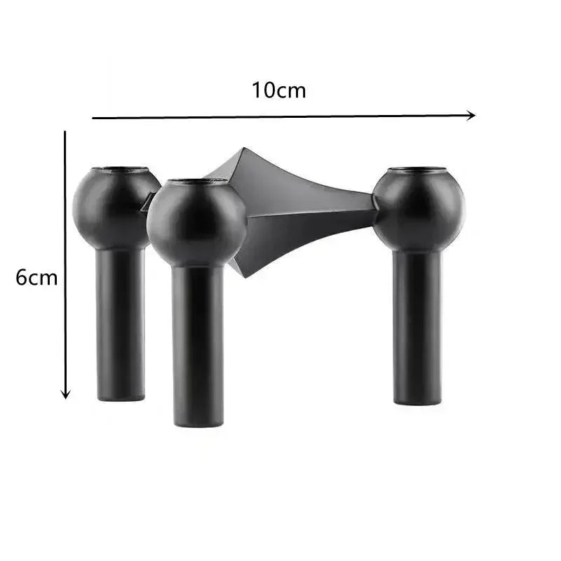 Molecular Structure Stainless Steel Candle Holder - Nordic Silver Candelabra Centerpiece