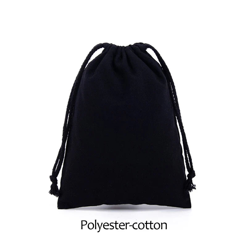 Cotton Drawstring Canvas Bags - White Reusable Gift & Storage Pouches for Candy, Jewelry, Travel and Home Organization