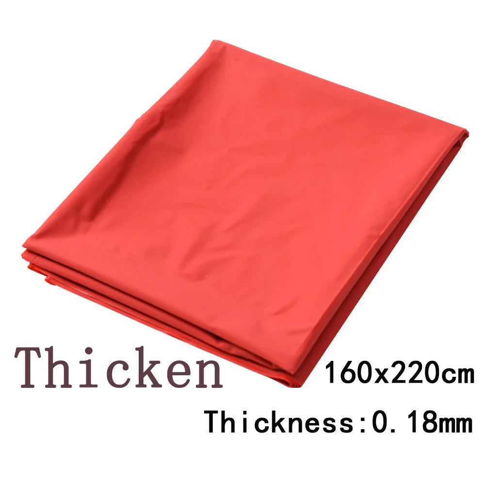 Black Waterproof PVC Bed Sheet – Oil-Resistant Thick Mattress Protector Fits 1.2 / 1.5 / 1.8 / 2.0 m Beds (220×130 / 220×160 / 220×200 cm | 86.6×51.2 / 86.6×63.0 / 86.6×78.7 in)