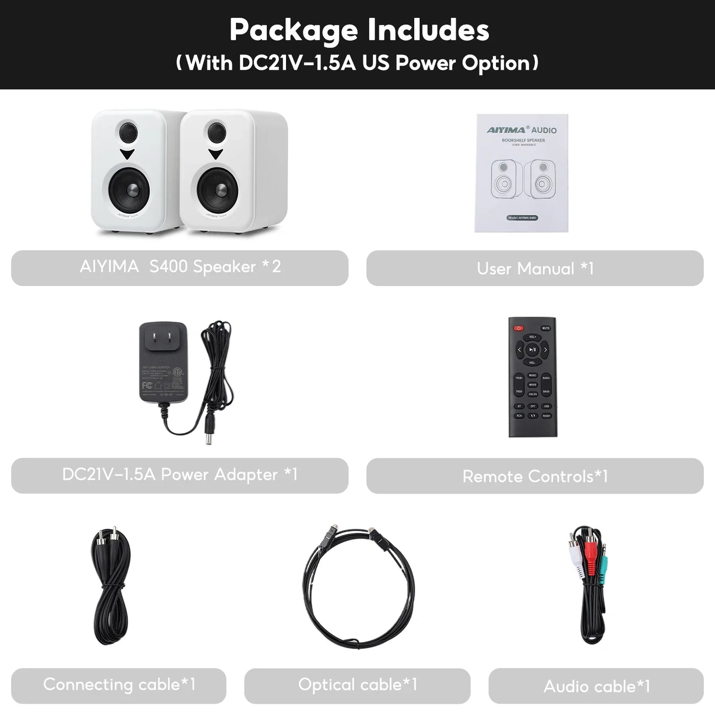 Bookshelf Active Studio Speakers 3" (7.6 cm) Bluetooth 5.3 USB DAC Hi-Res HiFi 2.0 with Subwoofer Output for TV & PC
