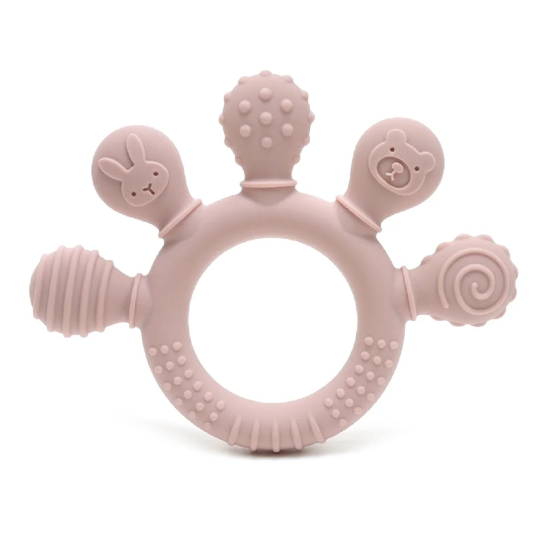 Silicone Baby Teether 0-12 Months Chew Beads Sensory Gum Relief Ring