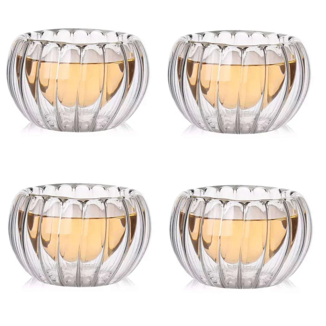 50ml (1.7 fl oz) Double-Walled Borosilicate Glass Espresso Cups - Set of 4 or 6, Clear Insulated Teacups