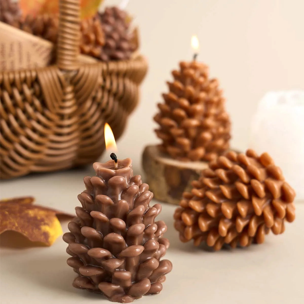3D Pine Cone Silicone Mold for Candles & DIY Crafts - Soap, Plaster & Resin Casting for Christmas Ornaments