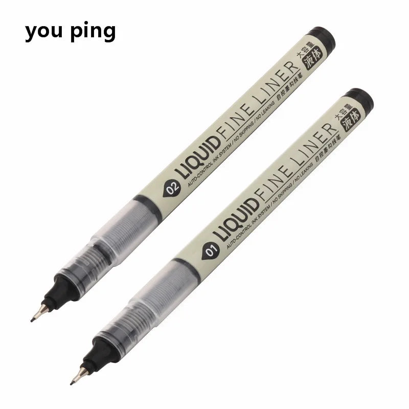 Big Capacity Waterproof Brush Pen Marker - Pigment Ink for Sketching, Comics & Calligraphy - Single