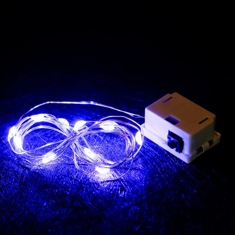 Button Battery LED Fairy String Lights - 1m (3.3 ft) 10 LED & 2m (6.6 ft) 20 LED, Warm White/White/Blue/Pink/Multicolor, Indoor Outdoor