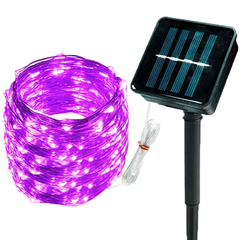 Outdoor Solar LED Fairy String Lights 32 m (105 ft) 300 LED Copper Wire Waterproof IP66 8 Modes Garden Patio Christmas