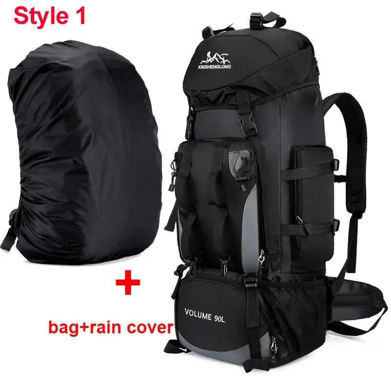 90L Waterproof Hiking & Camping Backpack — Large Capacity Trekking Rucksack for Travel (Unisex)