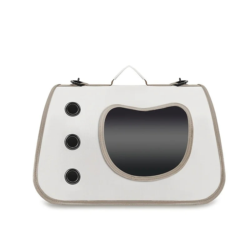 Foldable Breathable Pet Carrier Shoulder Bag for Small Dogs & Cats, 40 x 26 x 22 cm (15.7 x 10.2 x 8.7 in), Up to 7 kg (15.4 lb)