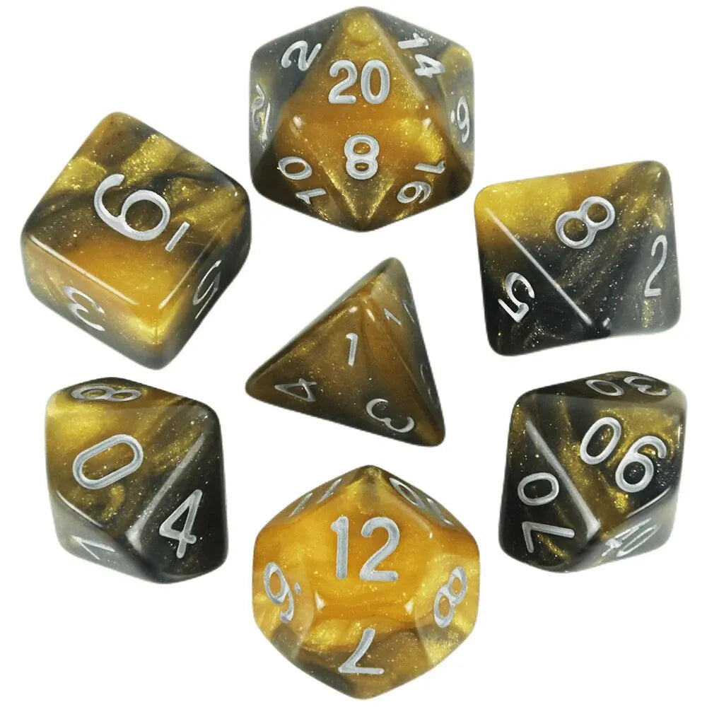 7-Piece Galaxy Polyhedral Dice Set for DnD & RPGs – Colorful Universe Effect (D4-D20)