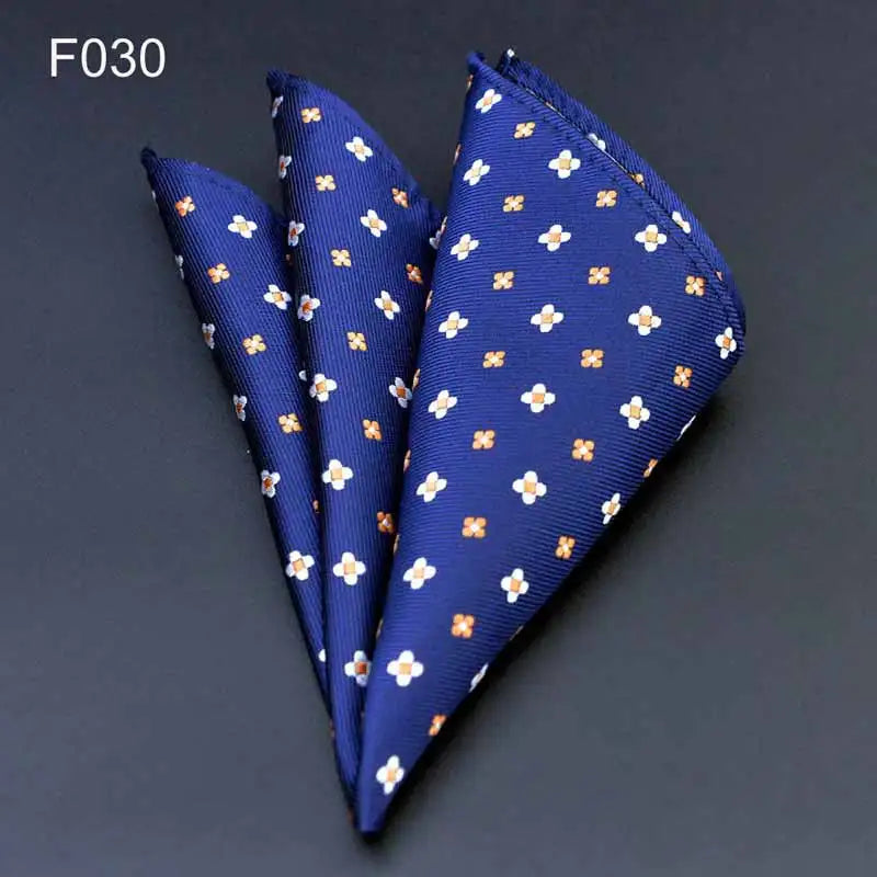 Men's Pocket Square 41 Colors - Plaid Dot Paisley Polyester Handkerchief 25 x 25 cm (9.8 x 9.8 in)