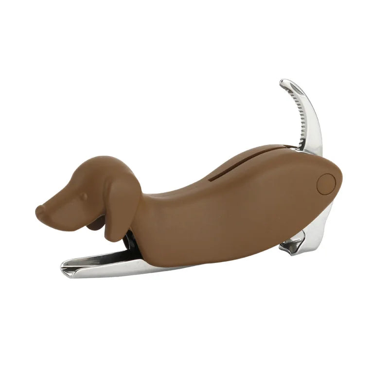 Dog-Shaped Wine Corkscrew with Foil Cutter & Bottle Opener — Personalized Wedding & Corporate Gifts (Bulk Available)