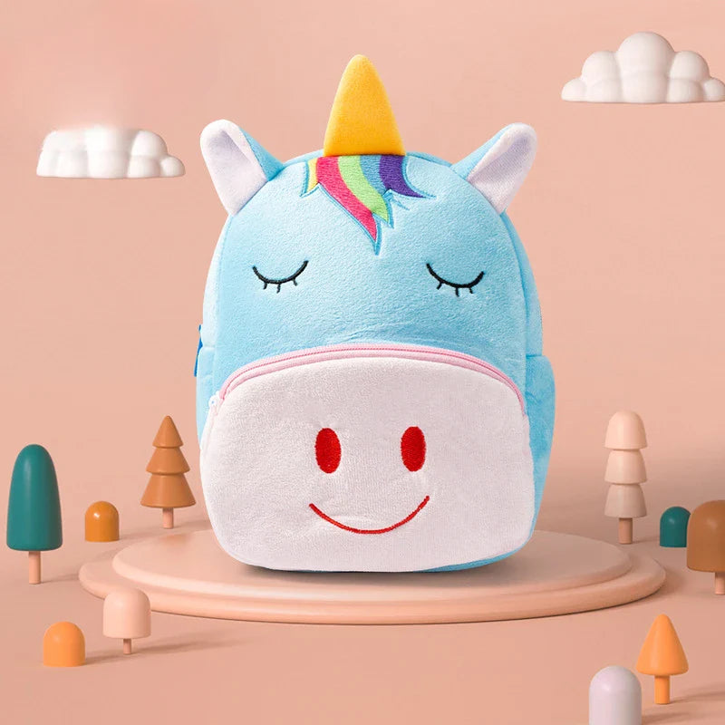 Plush Animal Anti-Lost Backpack for Toddlers & Preschool Kids - Cute Kindergarten Bag