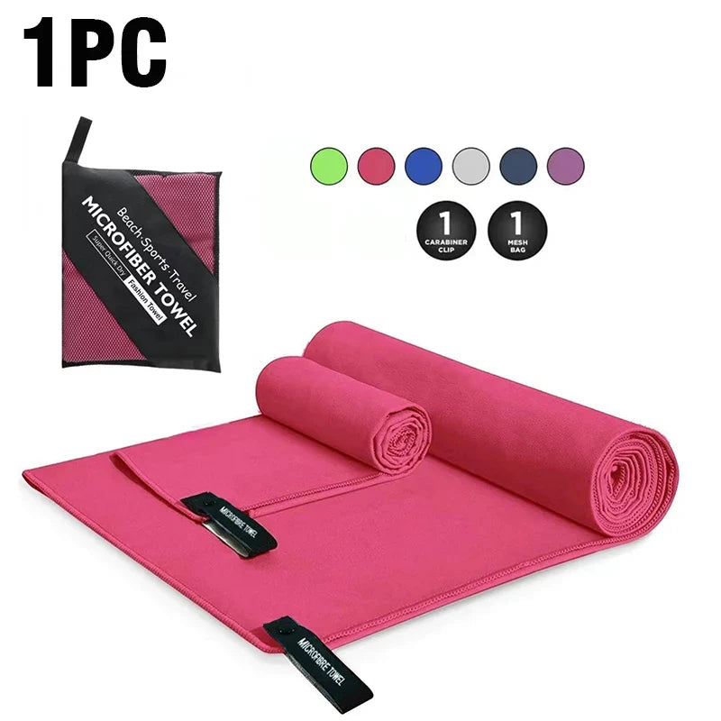Microfiber Quick-Dry Large Beach & Sports Towel for Travel, Gym, Yoga, Swimming