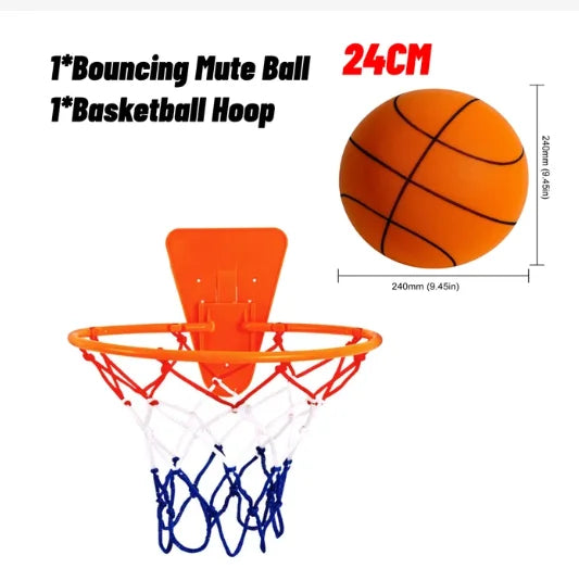 Kids Silent Foam Basketball - Indoor Squeezable Bounce Ball (No.3 / No.5 / No.7, 7–9.5 in | 18–24 cm)