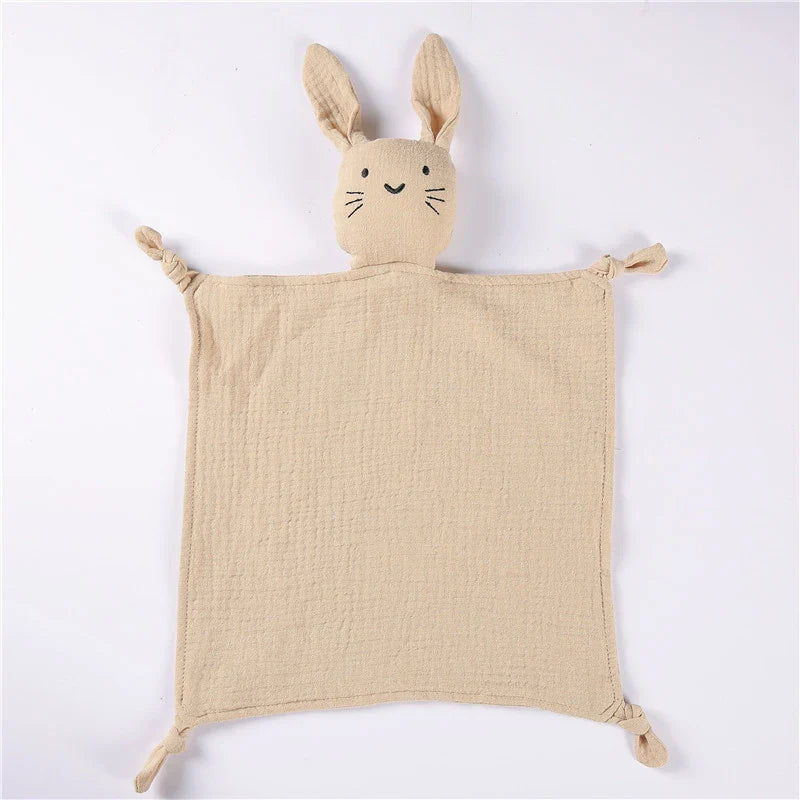 Baby Muslin Gauze Burp Cloth 30 x 30 cm (12 x 12 in) Cute Cat Double-Layer Cotton Saliva & Soothing Towel