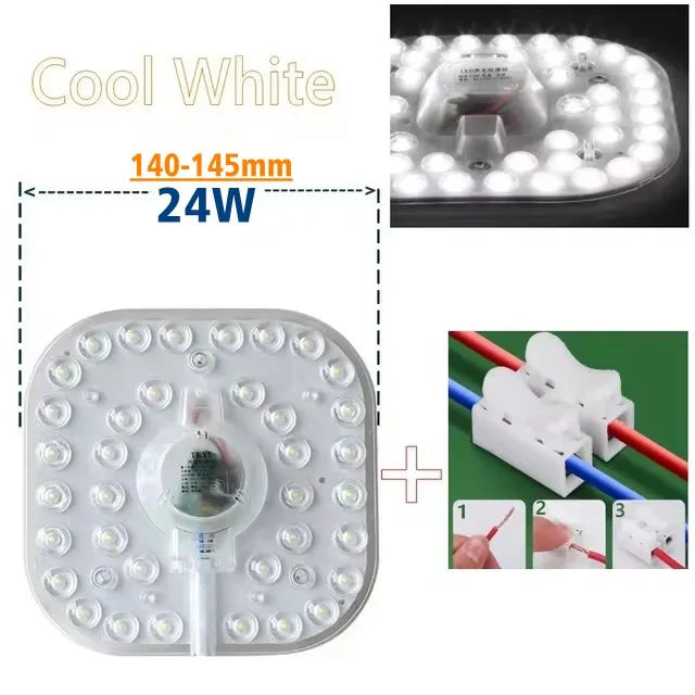 LED Round Panel Ceiling Light - Slim Circular Flush Mount, 12W 18W 24W 36W 50W, 220–240V