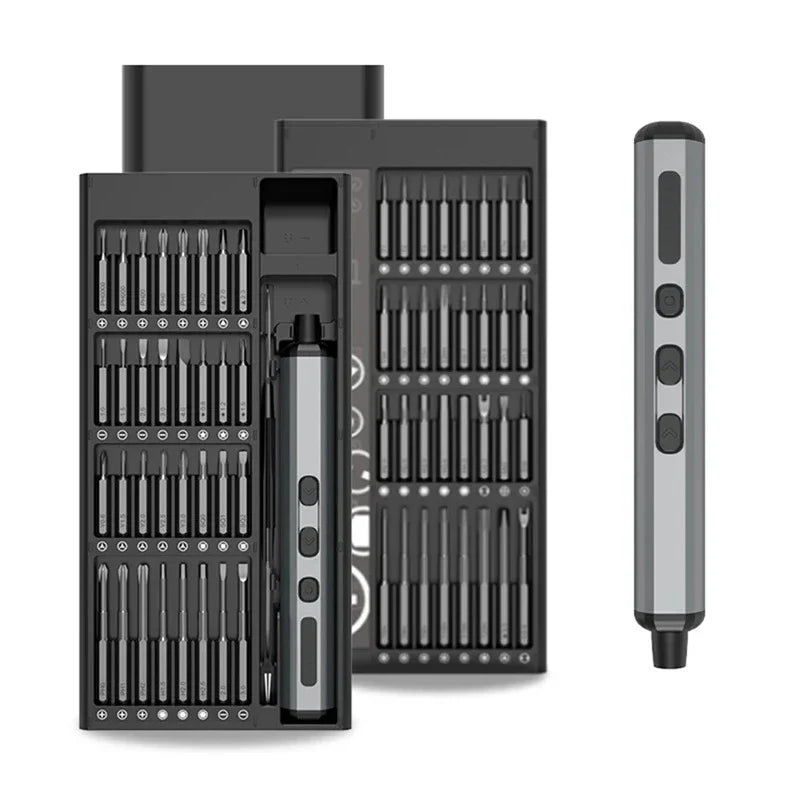 Cordless Electric Precision Screwdriver Set with LED Light - Magnetic S2 Bits for Phone, Laptop & Electronics Repair, Rechargeable USB-C