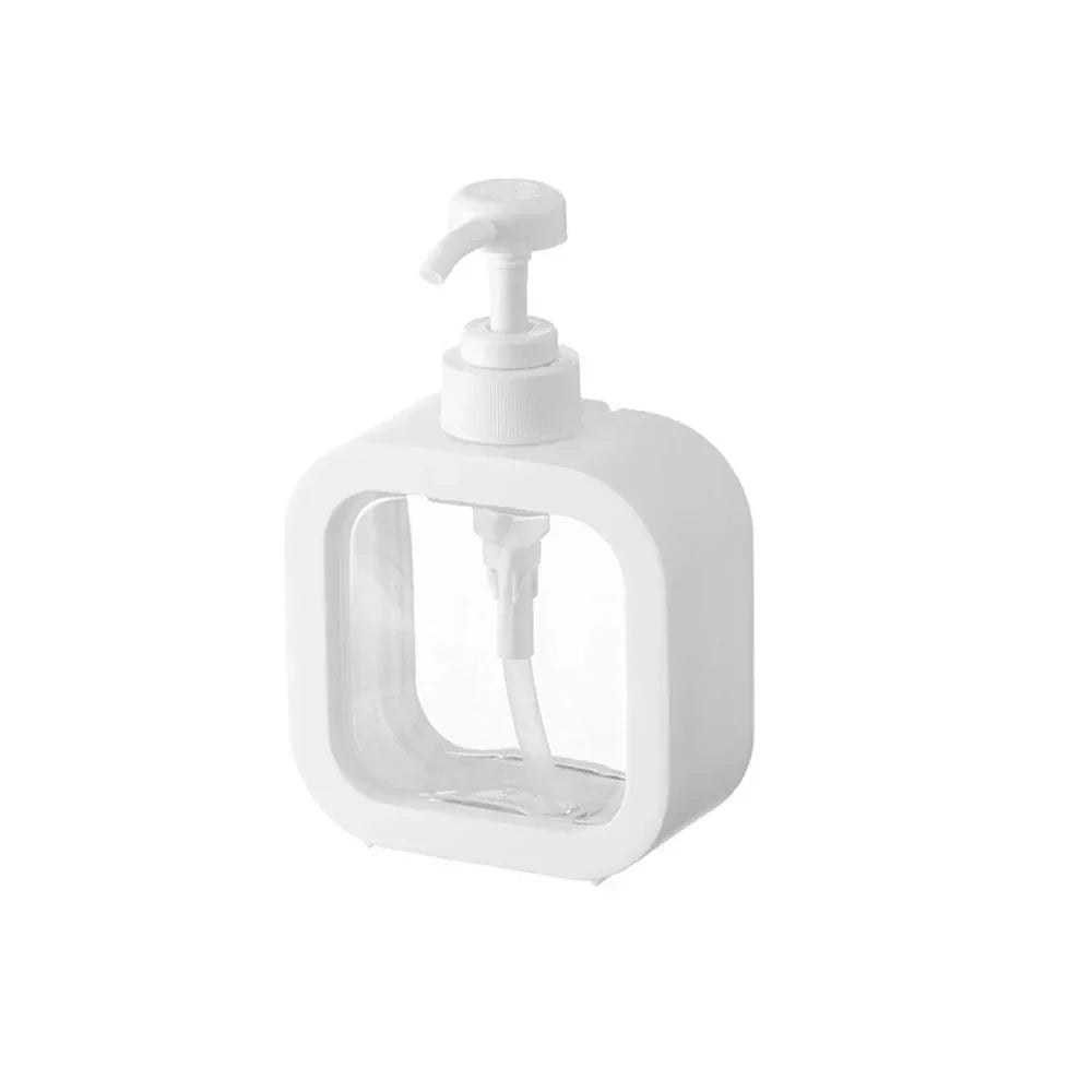 Transparent Pump Soap Dispenser Bottle 300ml/500ml (10oz/17oz) Refillable for Liquid Soap, Shampoo, Shower Gel, Dish & Laundry