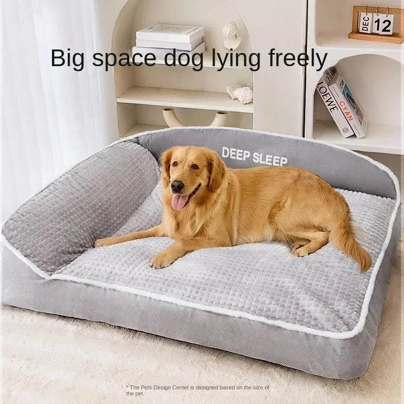 Corduroy Pet Bed – Cozy Winter Dog & Cat Sofa Nest, Small Medium Large, Warm Holiday Blanket