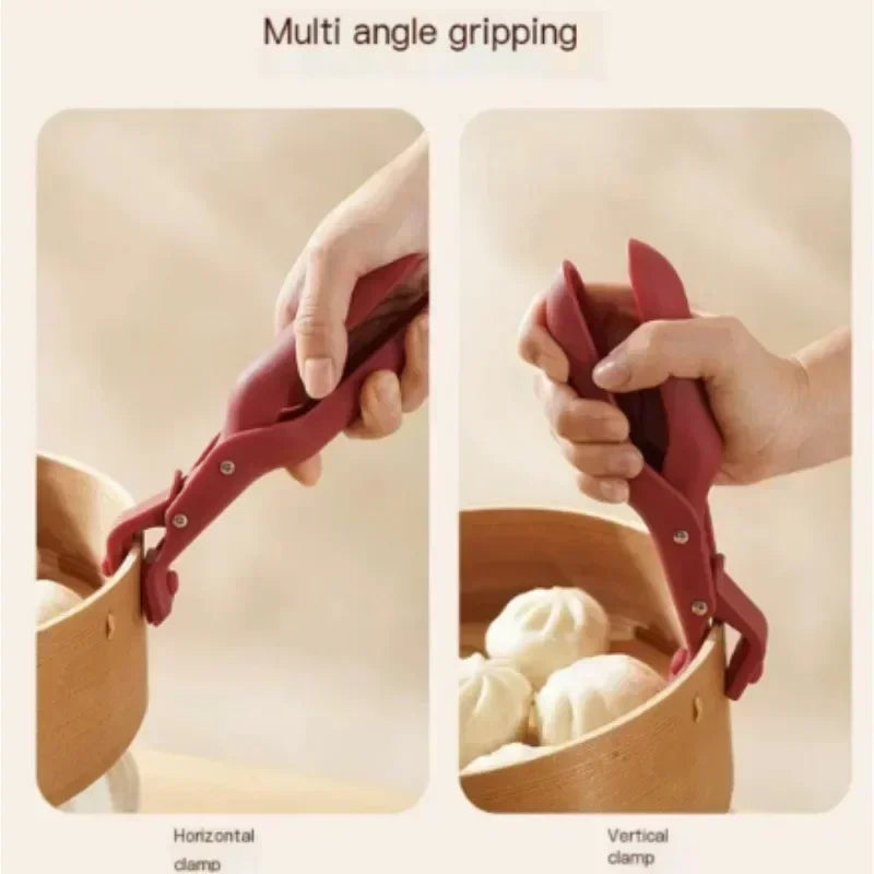 Silicone Anti-Scald Clip & Multi-Use Pot Spoon Rest — Anti-Slip Tray & Bowl Holder