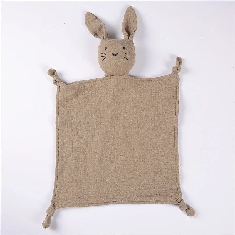 Baby Muslin Gauze Burp Cloth 30 x 30 cm (12 x 12 in) Cute Cat Double-Layer Cotton Saliva & Soothing Towel