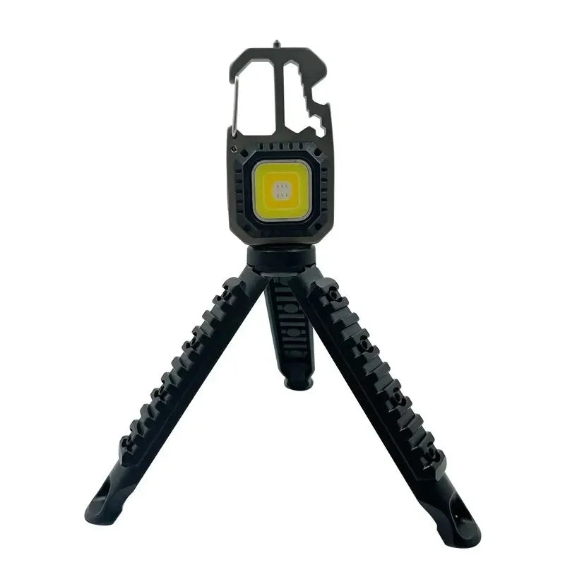 Portable Mini Rechargeable COB Keychain Light with Screwdriver LED EDC Camping Emergency Flashlight