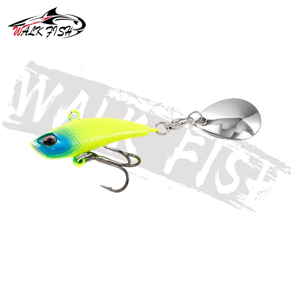 VIB Spinner Bait Metal Fishing Lure – Rotating Tail Wobbler, 7g/11g/15g/21g (0.25/0.39/0.53/0.74 oz), 28–42 mm (1.10–1.65 in), 11 Colors