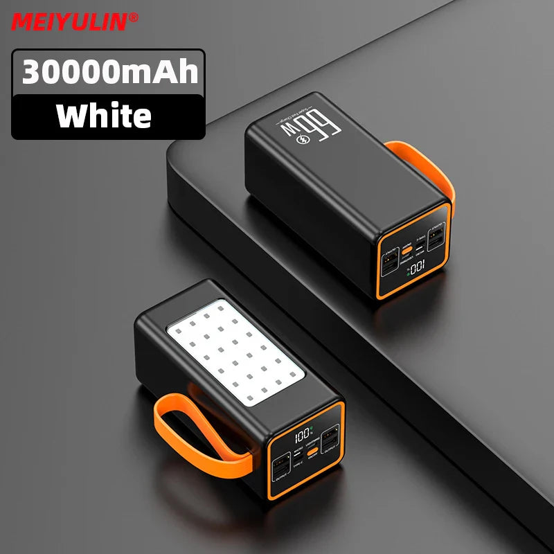 50000/30000mAh High-Capacity Power Bank 22.5W USB-C Fast Charging Portable External Battery for iPhone Samsung Xiaomi